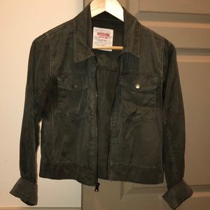 Olive Green Army Zip Up